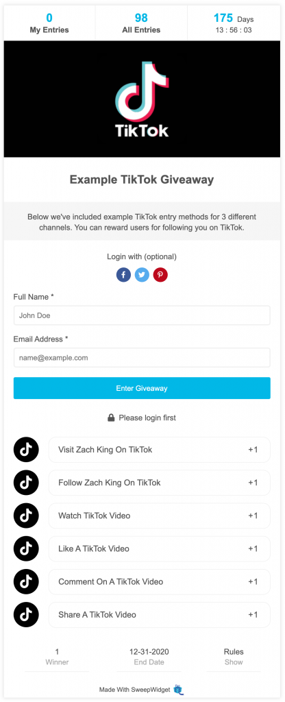 TikTok Comment Picker - Select Winner for TikTok Giveaway