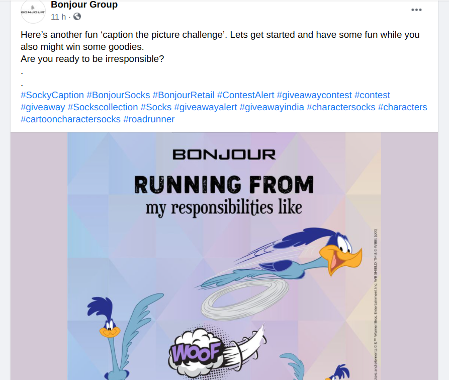 Bonjour Group Facebook giveaway