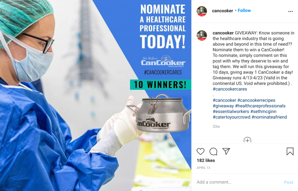 Cancooker instagram nominate friend giveaway