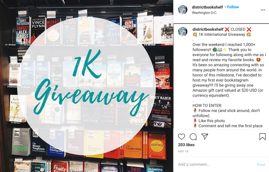 district bookshelf instagram follower giveaway