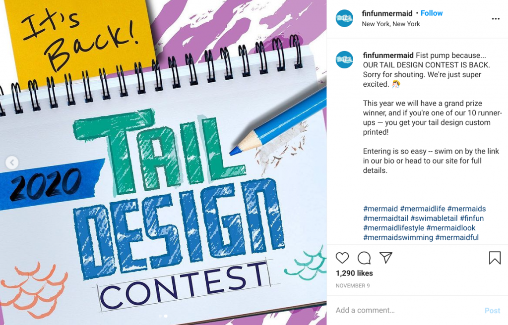 fin fun mermaid instagram design contest