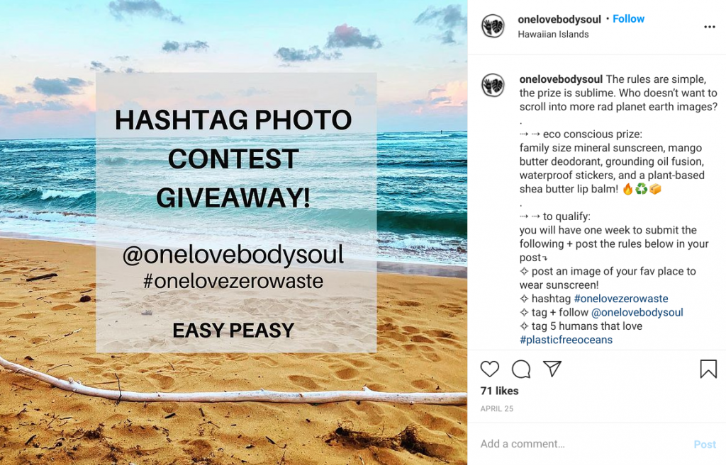 One love body soul Instagram giveaway