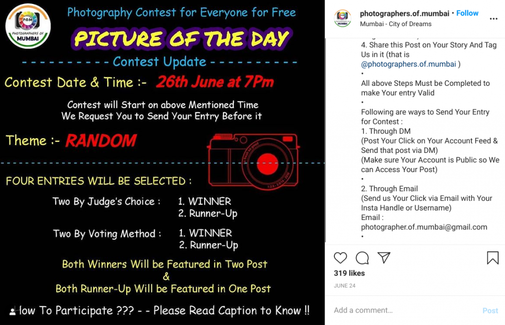 photographers of mumbai instagram contest