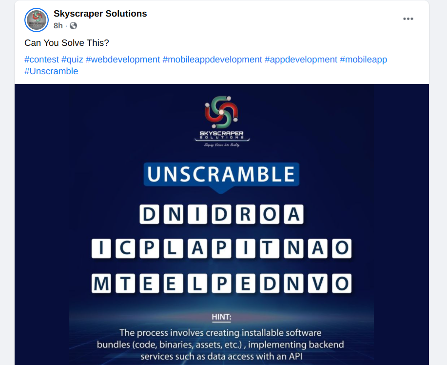 Skyscraper Solutions Facebook contest