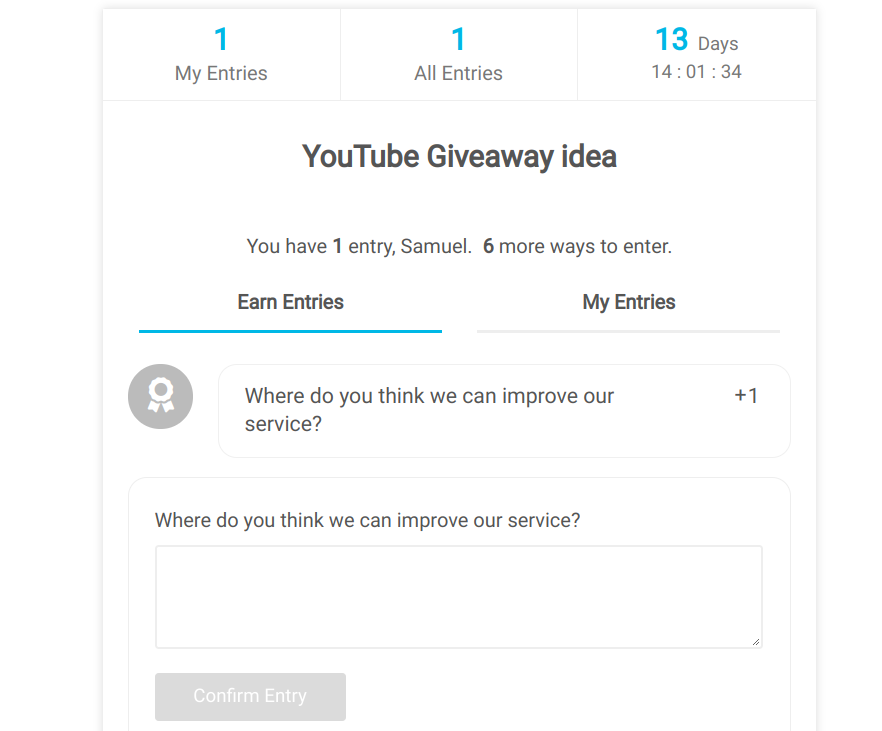 Youtube survey sweepwidget