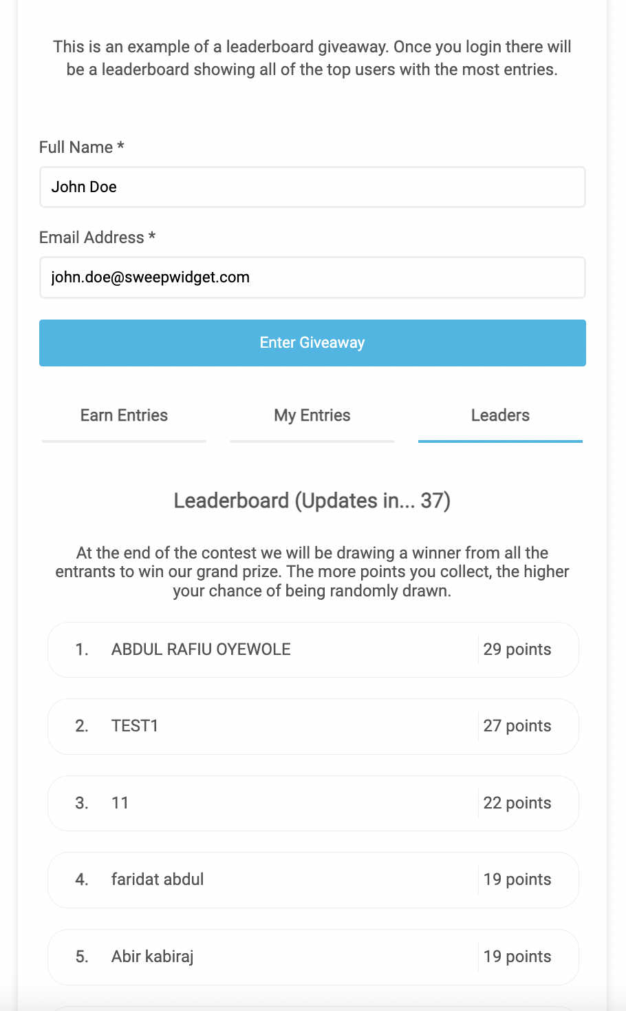 SweepWidget 2020 Updates