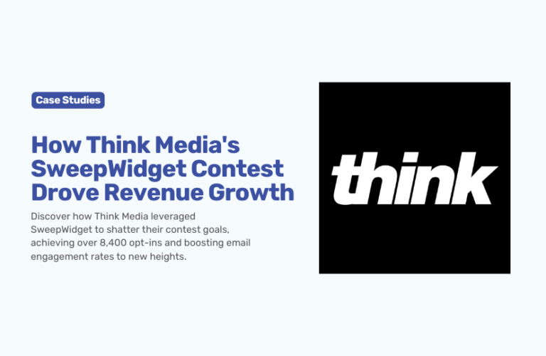 How Think Media’s SweepWidget Contest Drove Revenue Growth: Case Study