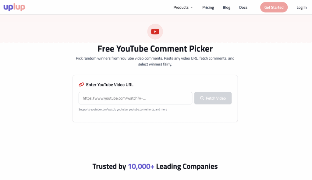 Uplup YouTube comment picker