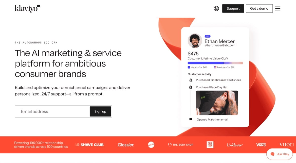 Klaviyo, an email marketing and lifecycle platform