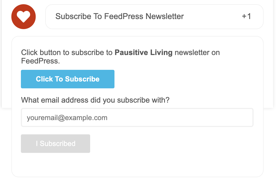 FeedPress Entry Method | SweepWidget