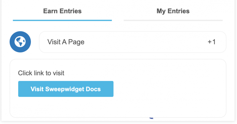 Visit A Page Entry Method | SweepWidget