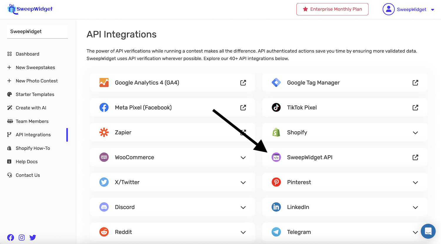 SweepWidget API Documentation