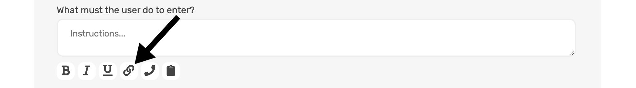 Add A Link Or Button To An Entry Method - SweepWidget Help Docs