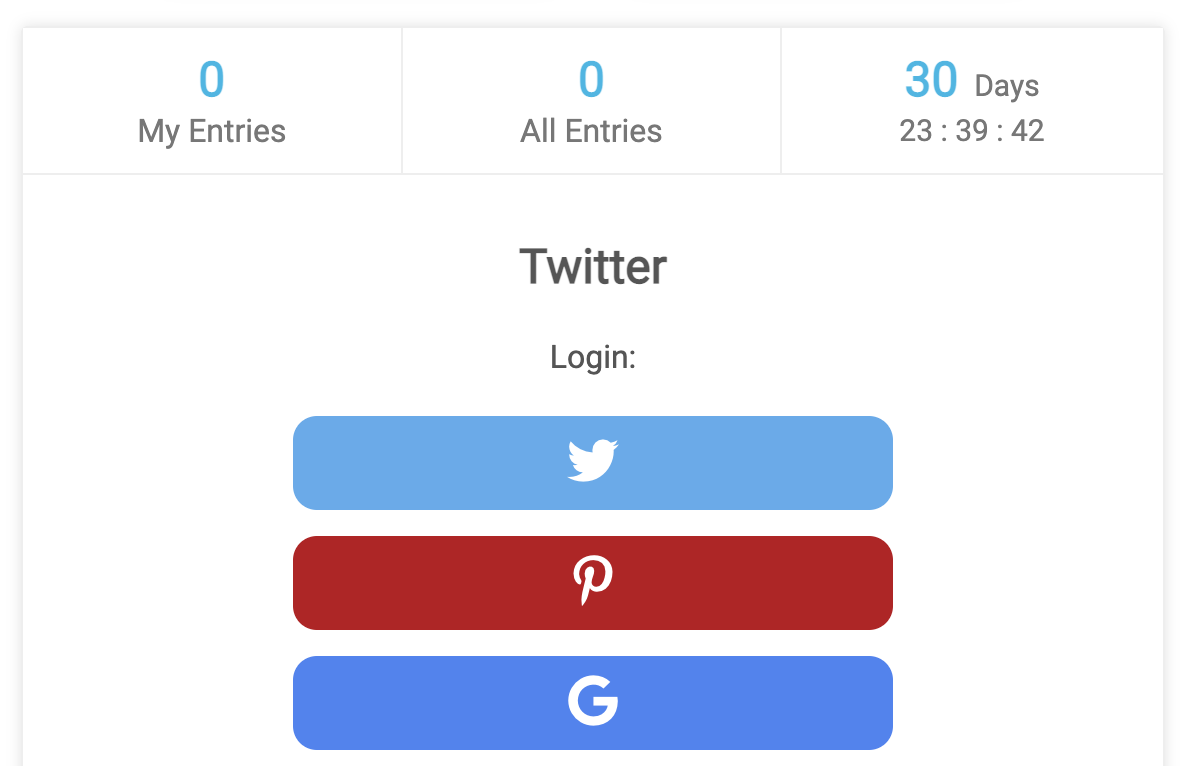Twitter Entry Methods SweepWidget