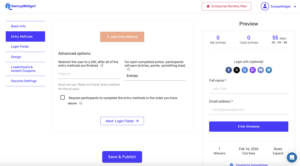 View Advanced Entry Method Options - SweepWidget Help Docs