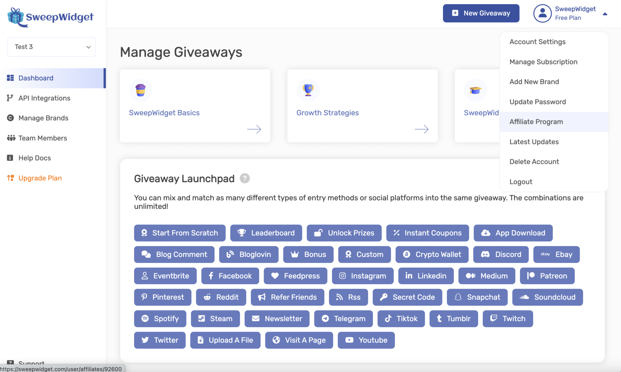 SweepWidget Affiliate Program