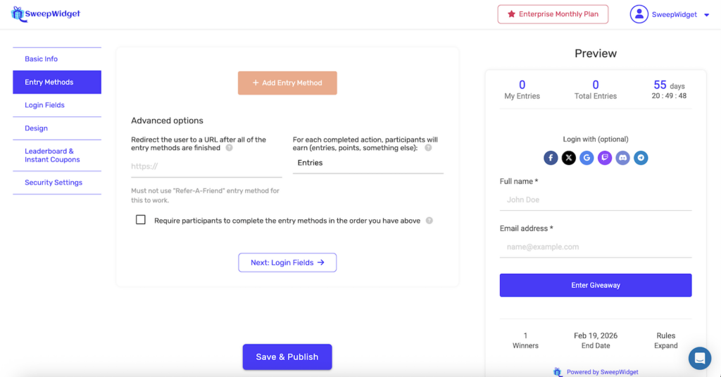 Entry Methods Overview
