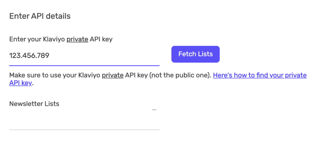 Klaviyo API Configuration