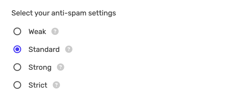 Anti-Spam Settings