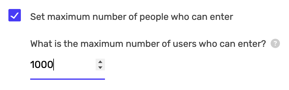 Set Maximum Users