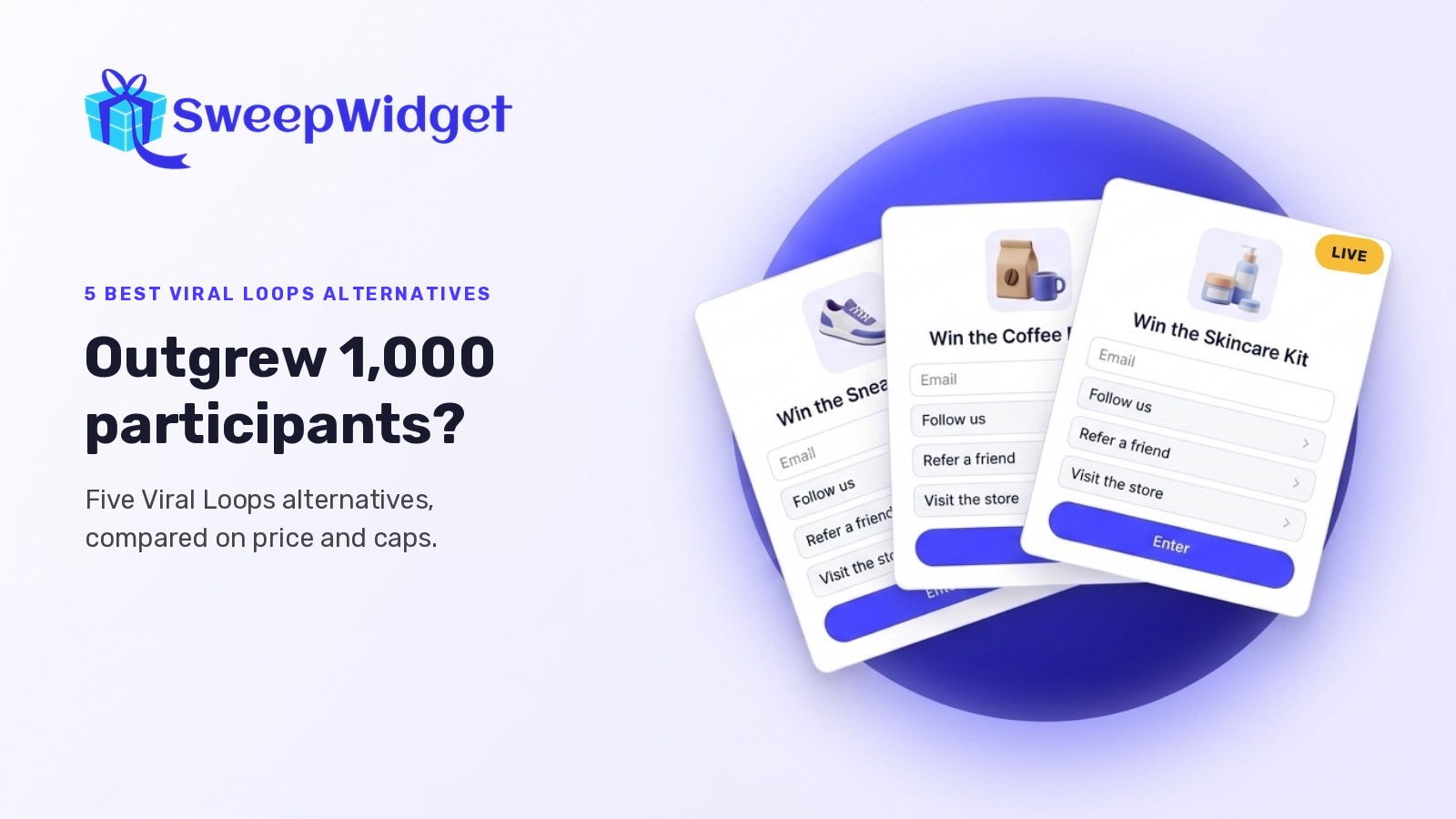 Five Viral Loops alternatives compared on price, participant caps and referral features